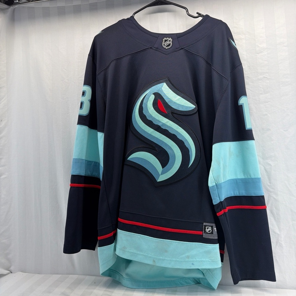 Fanatics Navy and Red Hockey Jersey